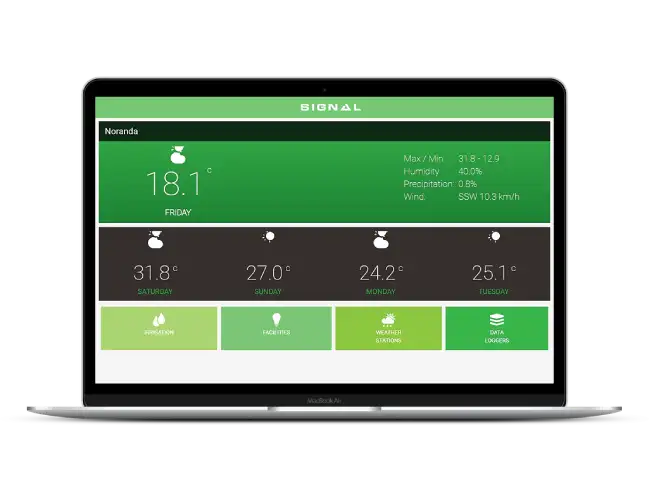 Moody dashboard screen placeholder with deep green interface treatment