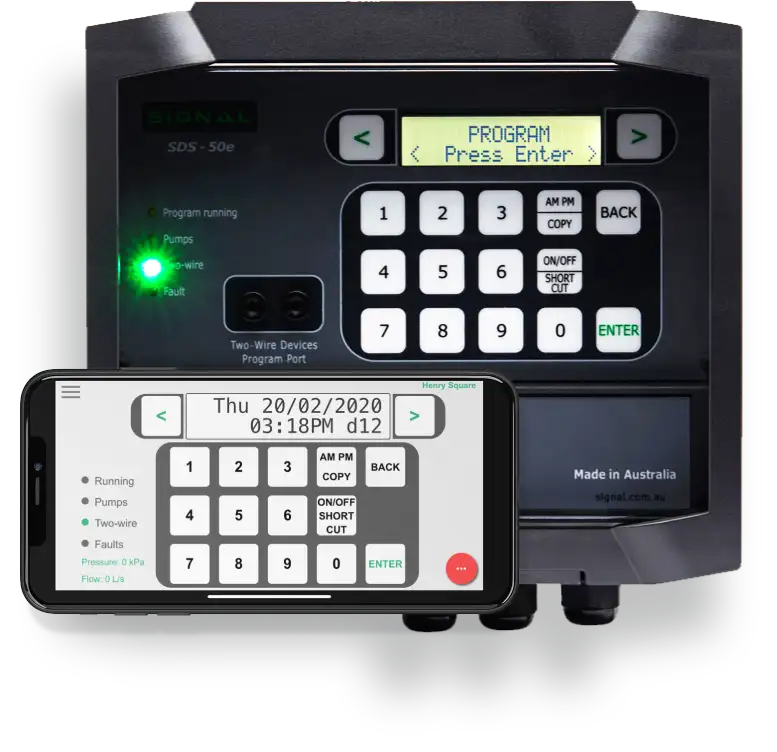 Dark product shot of SDS controller with dramatic hardware lighting